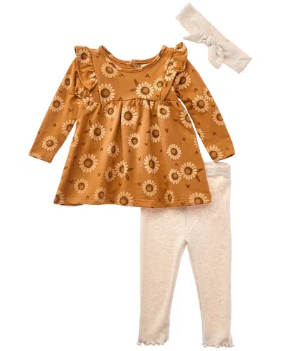 Rene Rofe Kids' 3pc Tunic & Legging Set In Brown