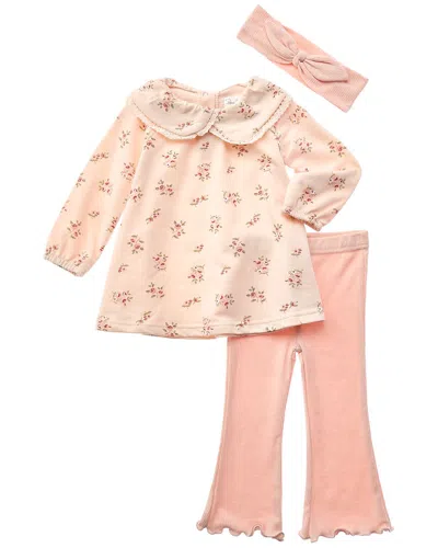 Rene Rofe Kids' 3pc Tunic & Legging Set In Pink