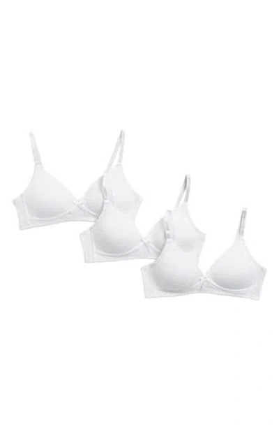 Rene Rofe Girl Kids' 3-pack Katy Wireless Bras In White