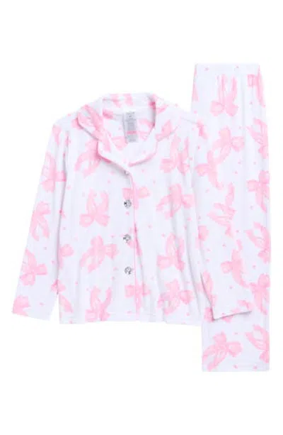 Rene Rofe Kids' Velour Encore 2-piece Pajamas In Pink