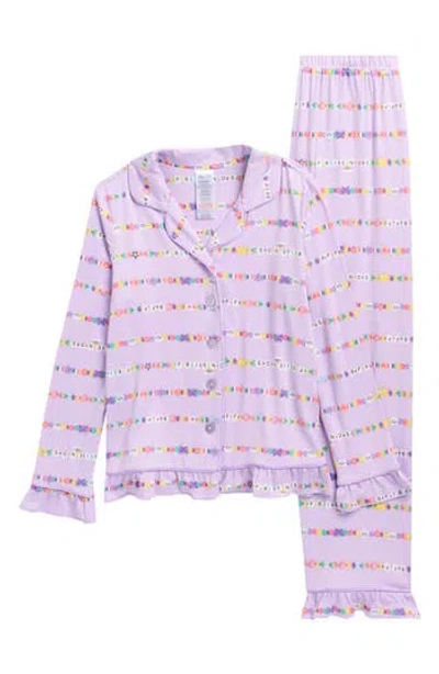 Rene Rofe Kids' Warm And Fuzzy 2-piece Pajamas In Purple