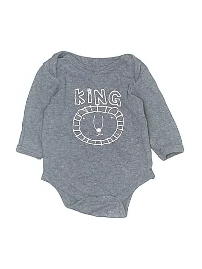 Pre-owned Rene Rofe Babies' Long Sleeve Onesie In Gray