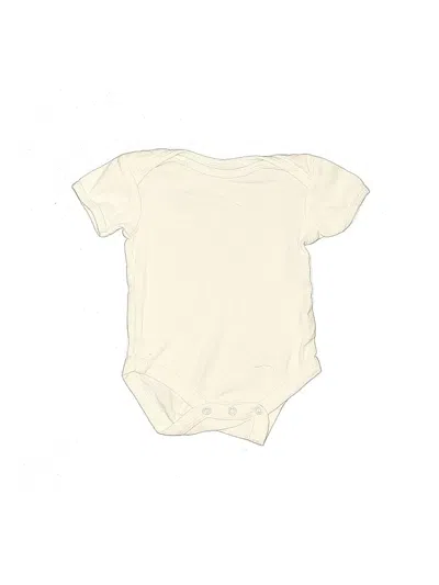 Pre-owned Rene Rofe Babies' Short Sleeve Onesie In Ivory