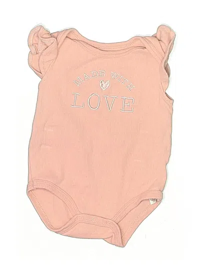Pre-owned Rene Rofe Babies' Short Sleeve Onesie In Pink