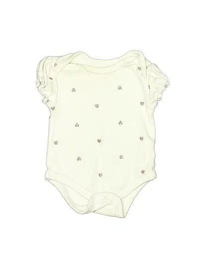 Pre-owned Rene Rofe Babies' Short Sleeve Onesie In White