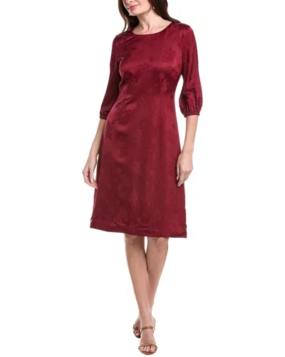 Rene Ruiz 3/4-puff Sleeves Floral A-line Dress In Purple