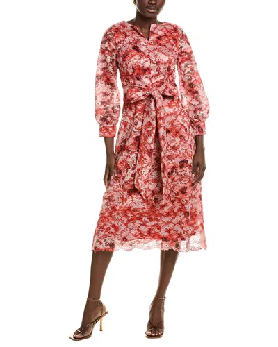 Rene Ruiz Abstract Lace Midi Dress In Multi