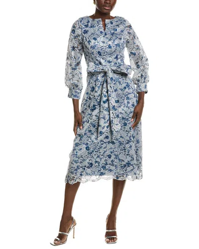 Rene Ruiz Abstract Lace Midi Dress In Multi