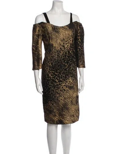 Pre-owned Rene Ruiz Animal Print Knee-length Dress
