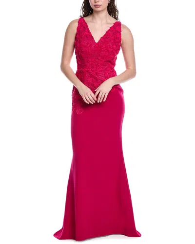Rene Ruiz Applique Gown In Pink