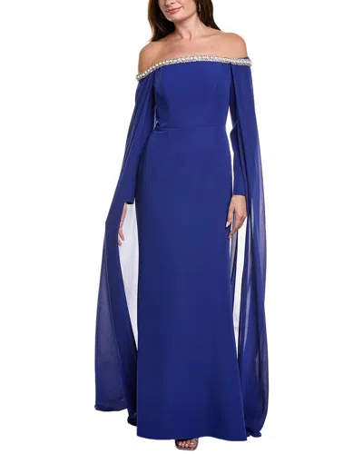 RENE RUIZ ASYMMETRICAL NECK GOWN