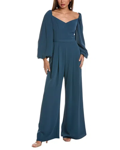 Rene Ruiz Balloon Sleeve Jumpsuit In Blue