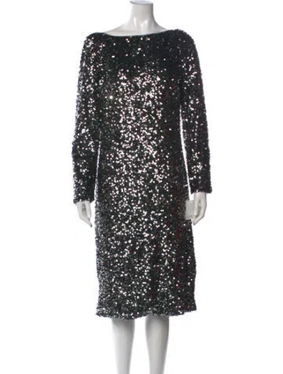 Pre-owned Rene Ruiz Bateau Neckline Knee-length Dress W/ Tags In Black