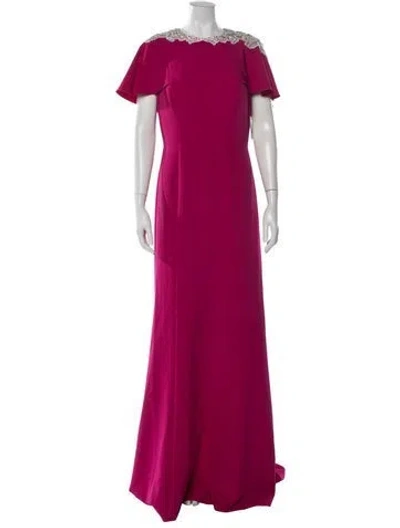 Pre-owned Rene Ruiz Bateau Neckline Long Dress W/ Tags In Pink