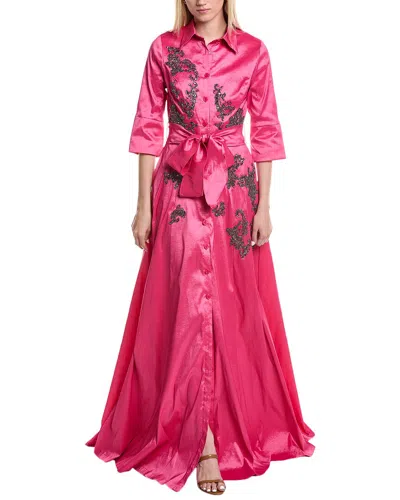 Rene Ruiz Bead Embellished Shirt Gown