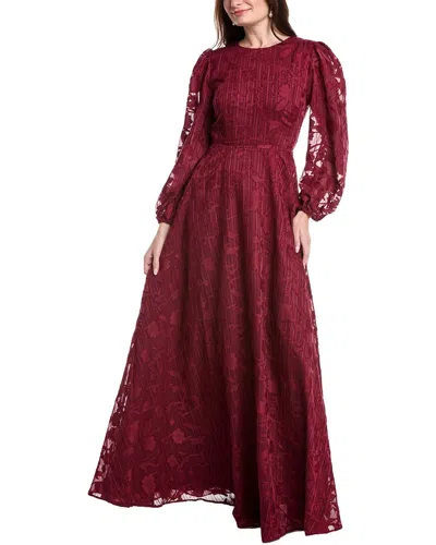 RENE RUIZ RENE RUIZ BISHOP SLEEVE ORNATE TEXTURE EMPIRE GOWN