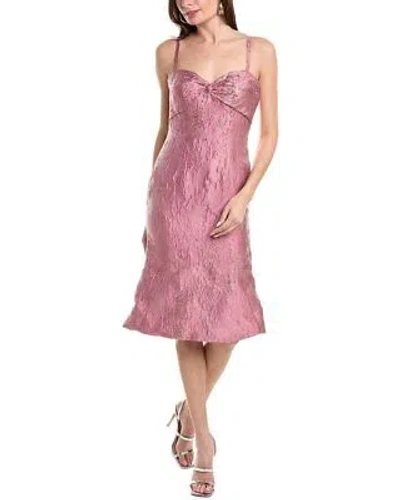 Pre-owned Rene Ruiz Brocade Cocktail Dress Women's In Pink