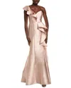 Rene Ruiz Cascading Gown In Pink