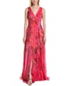 Rene Ruiz Chiffon Gown In Pink