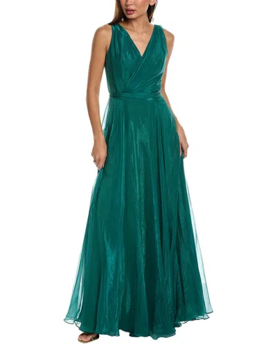 Rene Ruiz Chiffon Gown In Green