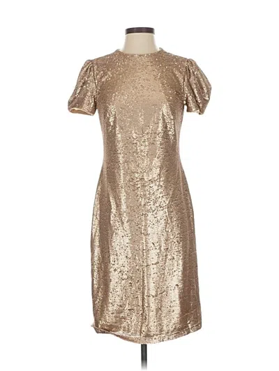 Pre-owned Rene Ruiz Cocktail Dress In Gold