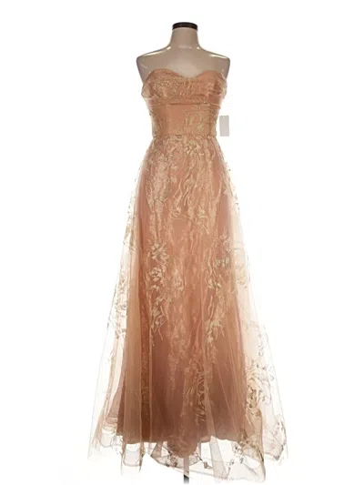 Rene Ruiz Cocktail Dress In Tan