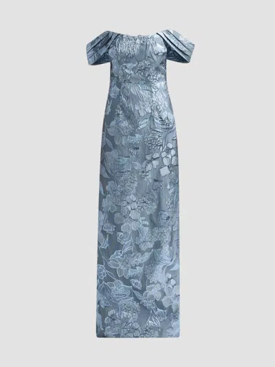 Rene Ruiz Collection Women's Floral Fil Coupe Off-the-shoulder Gown In Black