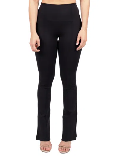 Rene Ruiz Collection Women's High Rise Flare Leggings In Black