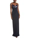 Rene Ruiz Column Gown In Blue