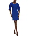 Rene Ruiz Crepe Cocktail Dress In Blue