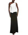 Rene Ruiz Crepe Column Gown In Brown
