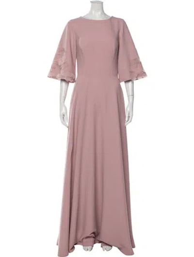 Pre-owned Rene Ruiz Crew Neck Long Dress W/ Tags In Pink