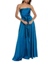 Rene Ruiz Draped Bodice Jumpsuit In Blue