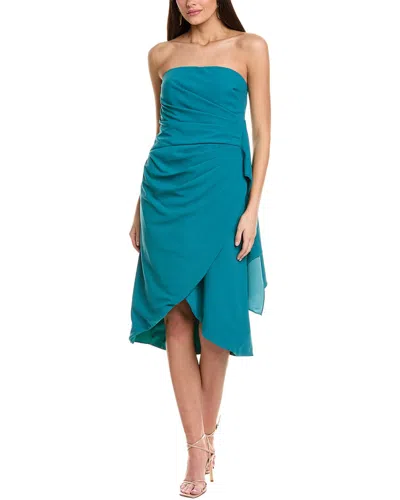 Rene Ruiz Draped Cocktail Dress In Green