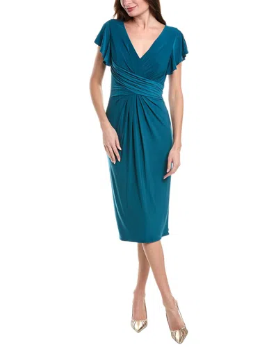 Rene Ruiz Draped Cocktail Dress In Green