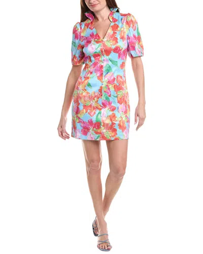 Rene Ruiz Drop Waist Bubble Hem Mini Dress In Multi