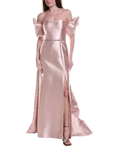 Rene Ruiz Embellished Gown In Pink