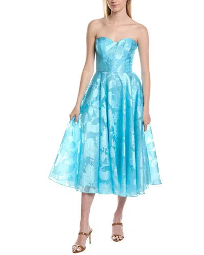 Rene Ruiz Fil Coupe Midi Dress In Blue