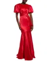 Rene Ruiz Fit And Flare Gown In Red