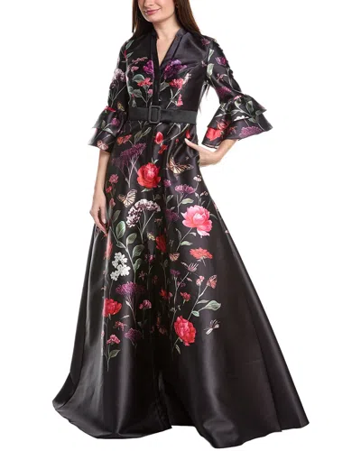 Rene Ruiz Floral Maxi Dress In Black