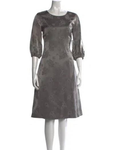 Pre-owned Rene Ruiz Floral Print Knee-length Dress W/ Tags In Grey