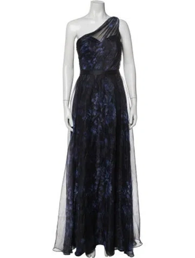 Pre-owned Rene Ruiz Floral Print Long Dress W/ Tags