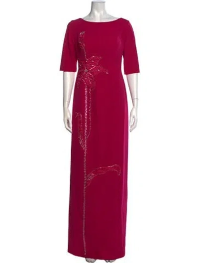 Pre-owned Rene Ruiz Floral Print Long Dress W/ Tags In Pink