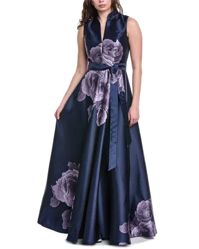 Rene Ruiz Floral Print Maxi Dress In Purple