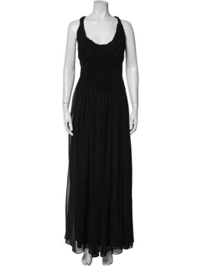 Pre-owned Rene Ruiz Halterneck Long Dress In Black