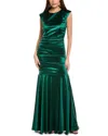 Rene Ruiz Hand Draped 2 In 1 Zip Off Stretch Knit In Gold