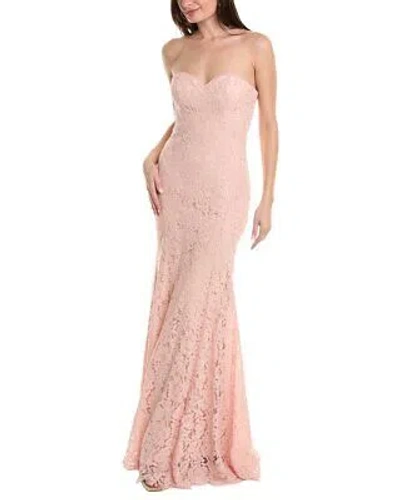 Pre-owned Rene Ruiz Lace Gown Women's In Pink