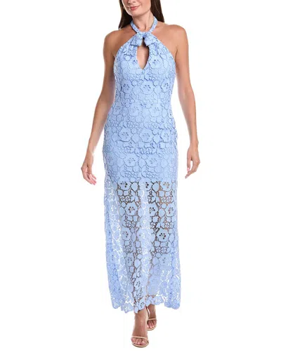 Rene Ruiz Lace Halter Midi Dress In Transparent