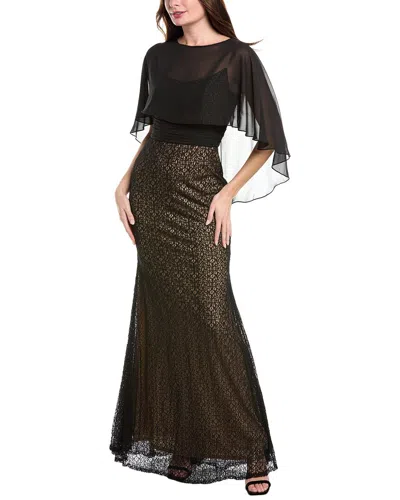Rene Ruiz Lace Mermaid Gown In Black