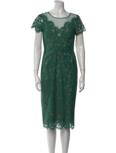Pre-owned Rene Ruiz Lace Pattern Knee-length Dress W/ Tags In Green